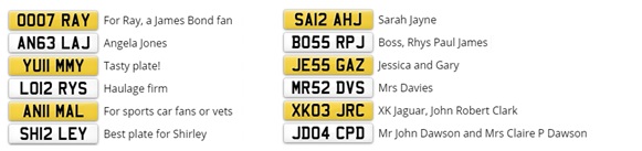 Other Current registration examples 