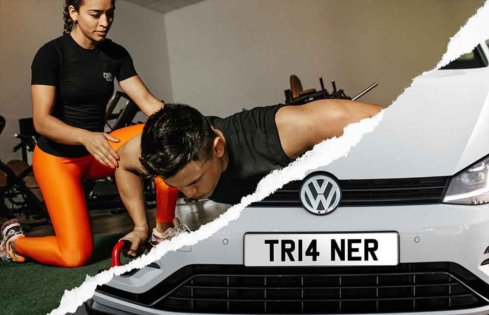 Private number plate for a trainer business