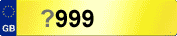 number plate 999