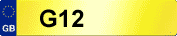 CAR NUMBER PLATE G12