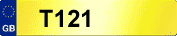 NUMBER PLATE T121