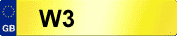 NUMBERPLATE W3
