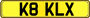 K8 KLX plate example