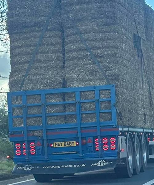 A business vehicle with the registration HAY 848Y